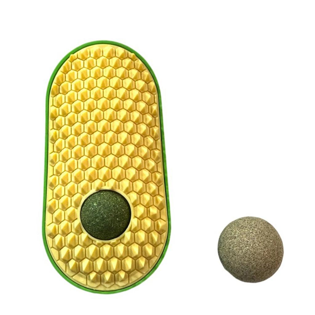 Pet Brush Comb With Catnip Ball Cat Toy Softer Cat Self Groomer Massage Comb Cat Face Scratcher for Kitten Puppy Cat Accessories