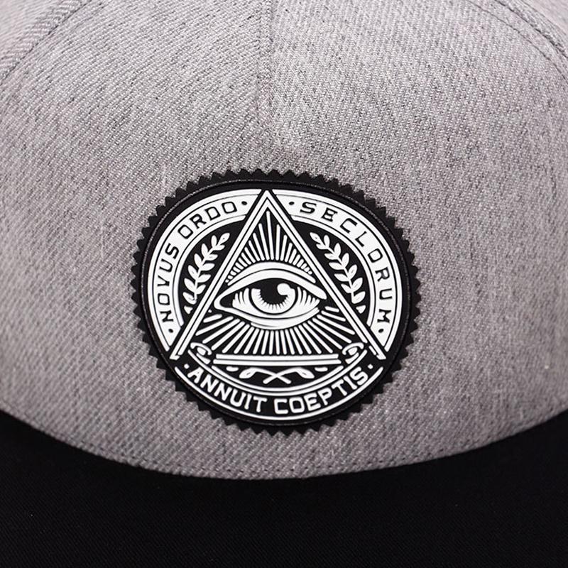Fashion 5 Panels Cotton Snapback God Eyes Plastic Patch Men Flat Brim Baseball Caps Hip Hop Hat Trucker Caps for Men Women