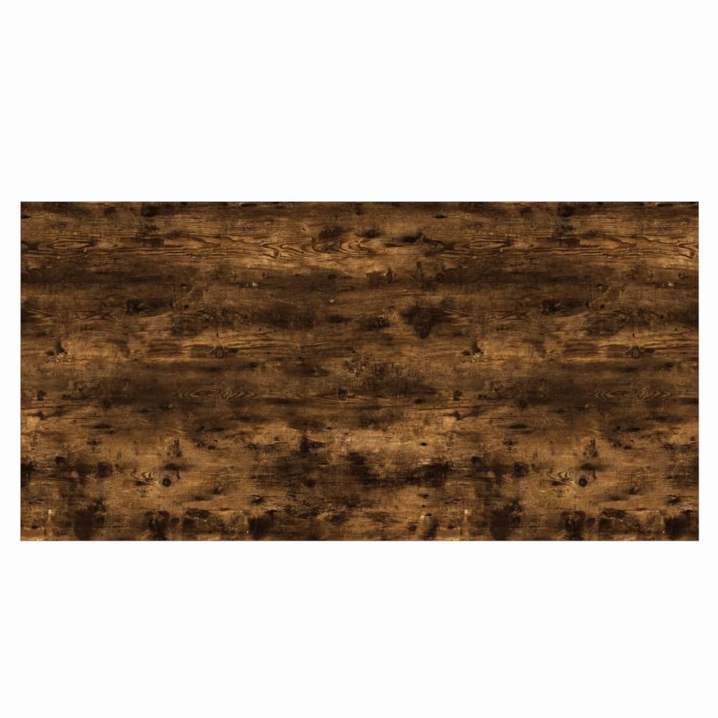 Wall Shelves Set of 4 Smoked Oak Finish 80 X 40 X 1.5 Cm Particleboard