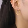 Cazador Geometric Hoop Earrings Women 28-54MM Real Gold Plated Stainless Steel Earrings Trend 2026 Jewelry Party Birthday Gift