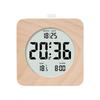 Nordic style solid wood alarm clock simple wood clock multifunction LCD electronic clock handmade clock 2106
