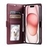 Portemonnaie Klapp Leder Handyhülle für iPhone 17 16 Pro Max 15 16E 14 13 12 11 XS XR SE 2026 8 7 Plus Handgelenkschlaufe Brieftasche Hülle Etui