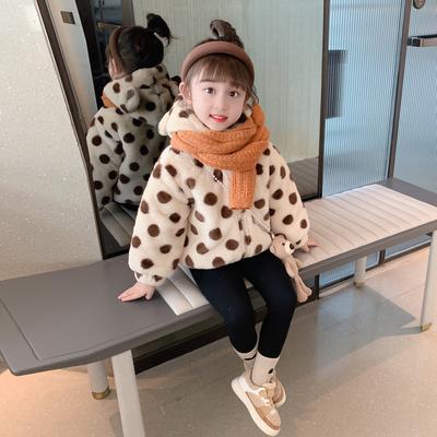 Cappotto Invernale da Ragazza Imbottito 2023 Nuova Moda Stampa Leopardo Bambini Cappuccio Zip Peluche Caldo Cotone Capispalla per Vestiti Bambini