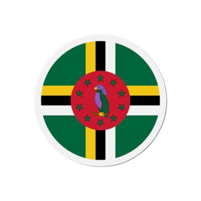 Aimant Rond - Drapeau Dominique - 6 Cm - Multicolore - 50 Pièces - Mixte