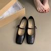 2026 Spring New Women Mary Jane Shoes Fashion Square Toe Shallow Slip on Ladies Flat Shoes Soft Sole Outdoor Dress Ballerina