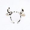 Niedliches Cartoon Plüsch Kuh Ohren Stirnband mit Glocken Schleife Lolita Haarreif Kawaii Tier Party Cosplay Kopfschmuck