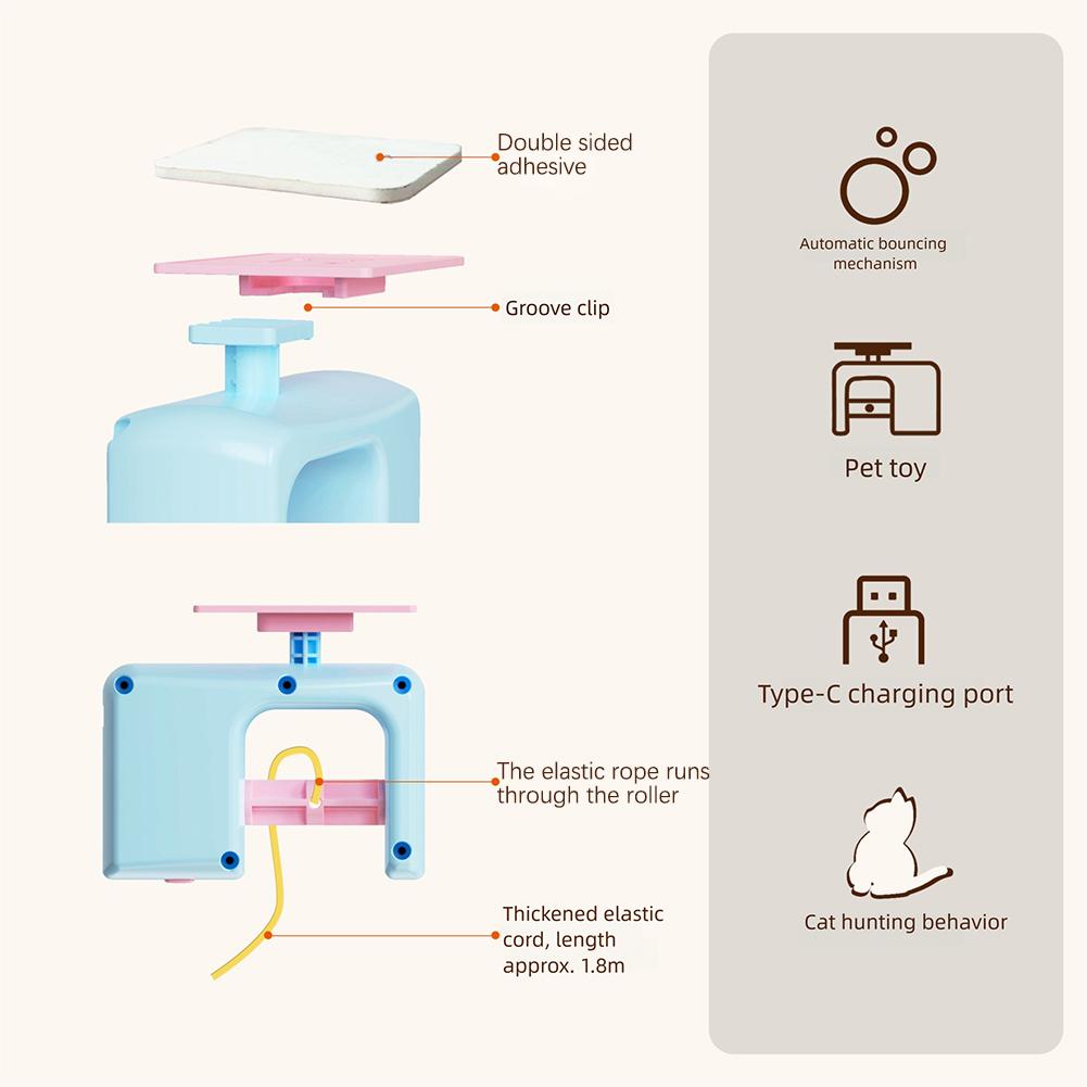 Interactive Hanging Cat Toy For Indoor Cats Automatic Funny Pet Cat Toy For Small Medium Large Cats