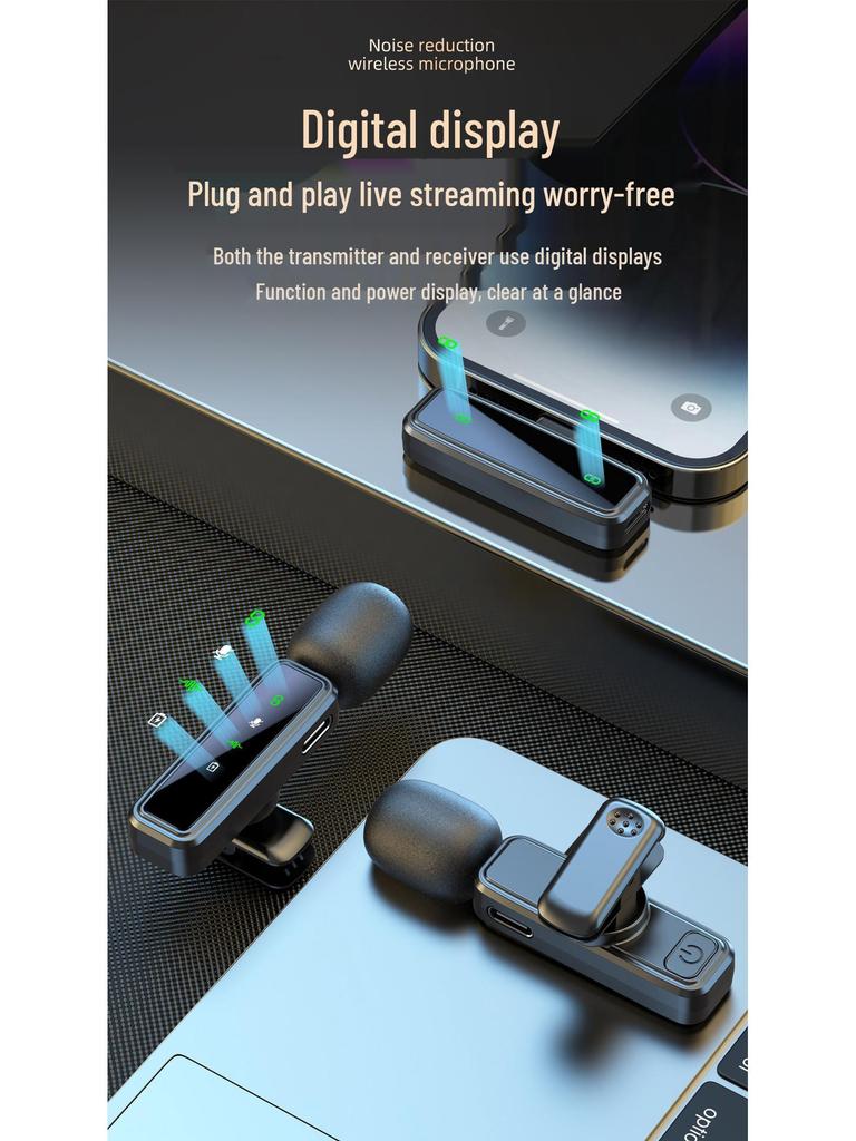 New J81 Lavalier Microphone: Smart Noise Reduction, Wireless J82 Three-in-One Mic