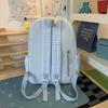 Schoolbag Clear Ice Blue Plaid Splicing Milk Fufu Student Party Schoolbag Day Korean Sweet Sister Holiday Girlfriends Travel Small Backpack