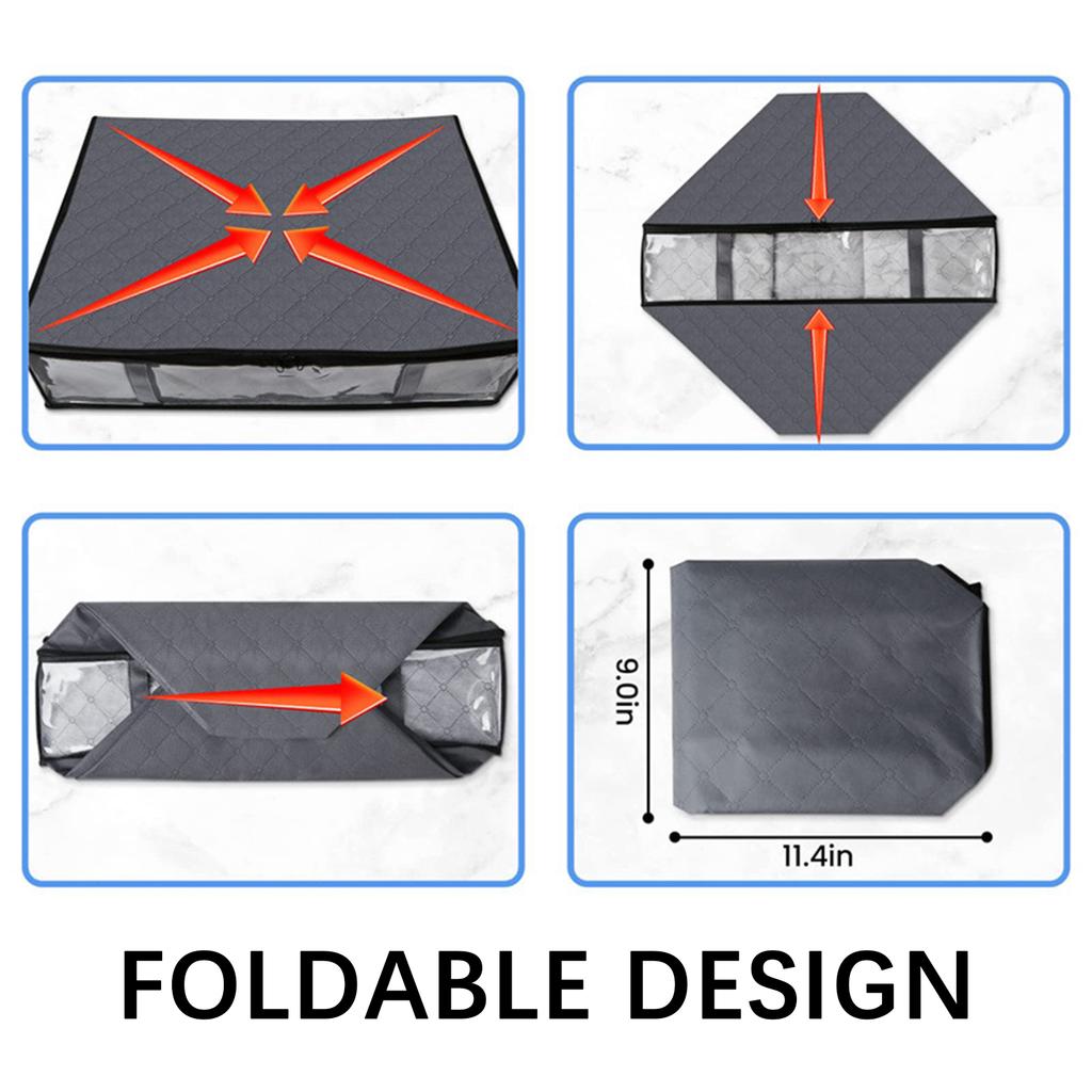 Foldable Underbed Storage Bag Multifunctional Finishing Bins For Nap Blanket