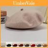 Hochwertiger Woll-Barett für Damen, Vintage, Stilvoll, Herbst- und Winter-Modeaccessoire