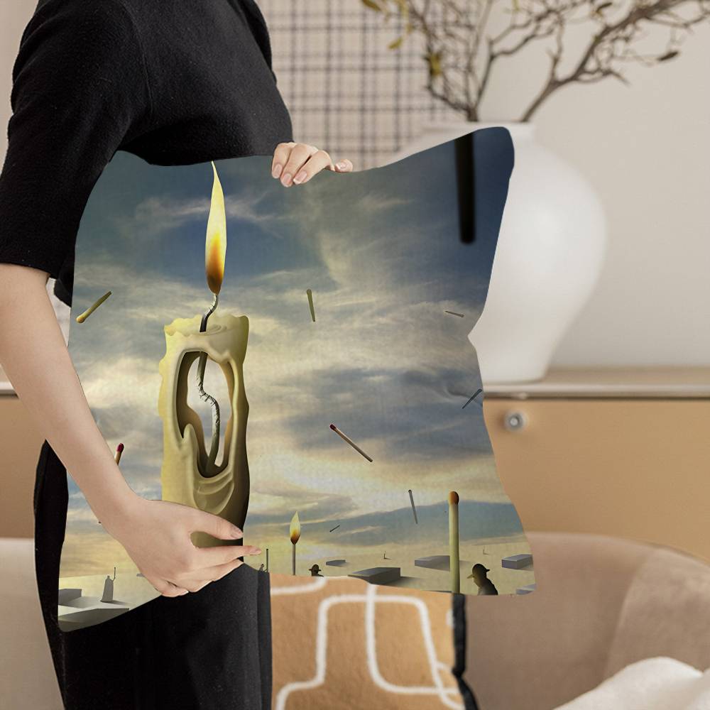 S-Salvador Dali Abstract Art Personalized Picture Text Home Decorative Pillows Household Gifts 45x45cm