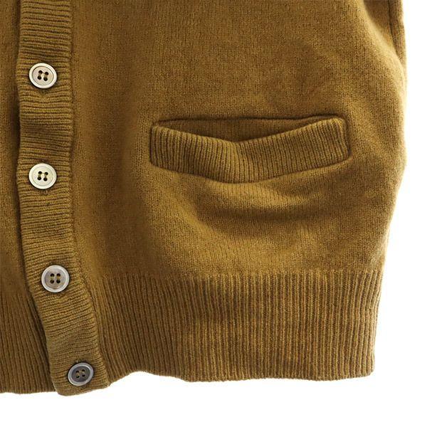 CHEMISE LACOSTE Wool Wappen Long Sleeve Knit Cardigan 2 Brown Men's Used
