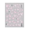 5D Embossed Pink Flower & Butterfly Nail Art Stickers - Charming DIY Nail Decals
