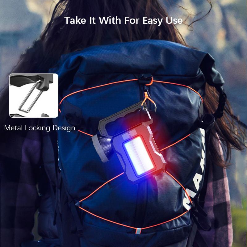 Solar Power LED Flashlights Multifunctional Portable Light Rechargeable Camping Work Light Solar Charging High brightness Torch