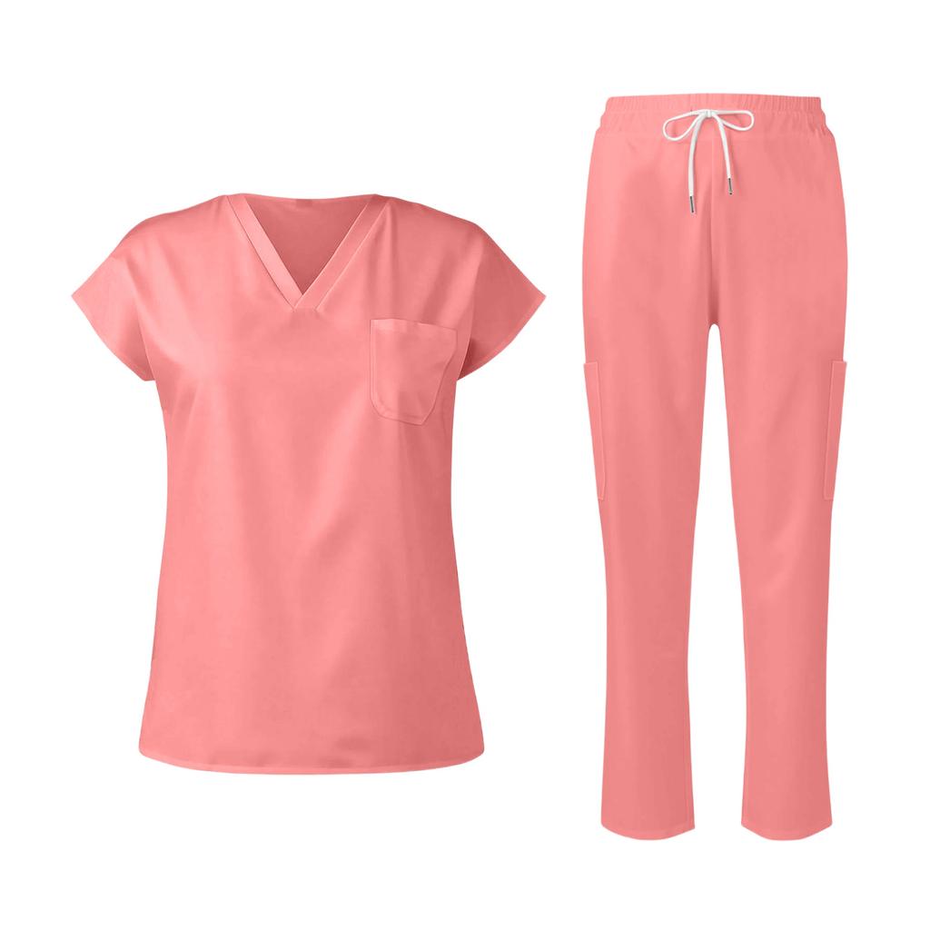 Women's Quick-drying Colorful Pocket Vest And Pants Set, Dry Work Clothes