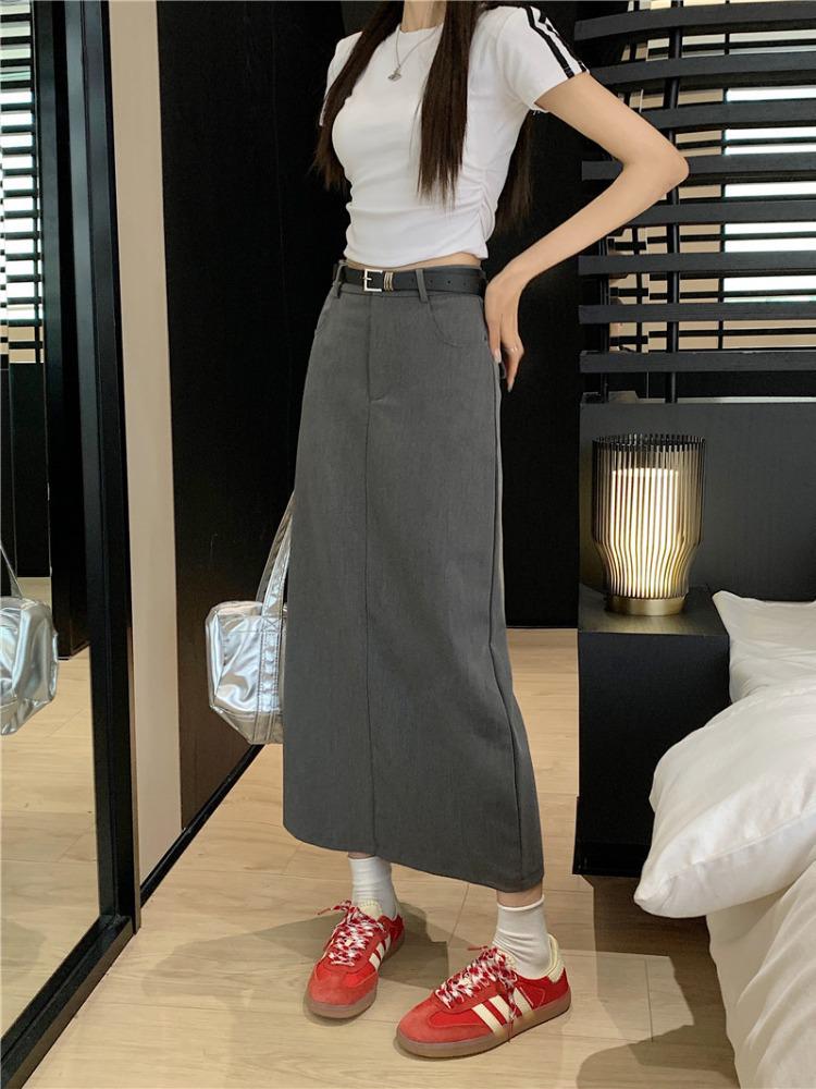 

2024 Summer High-Waist Split A-Line Skirt - Light Mature Style 3XL
