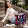 Gothic Floral Skull Print Fashion Tote Bag Casual Daily Large Capacity Portable Shopping Shoulder Handbag
