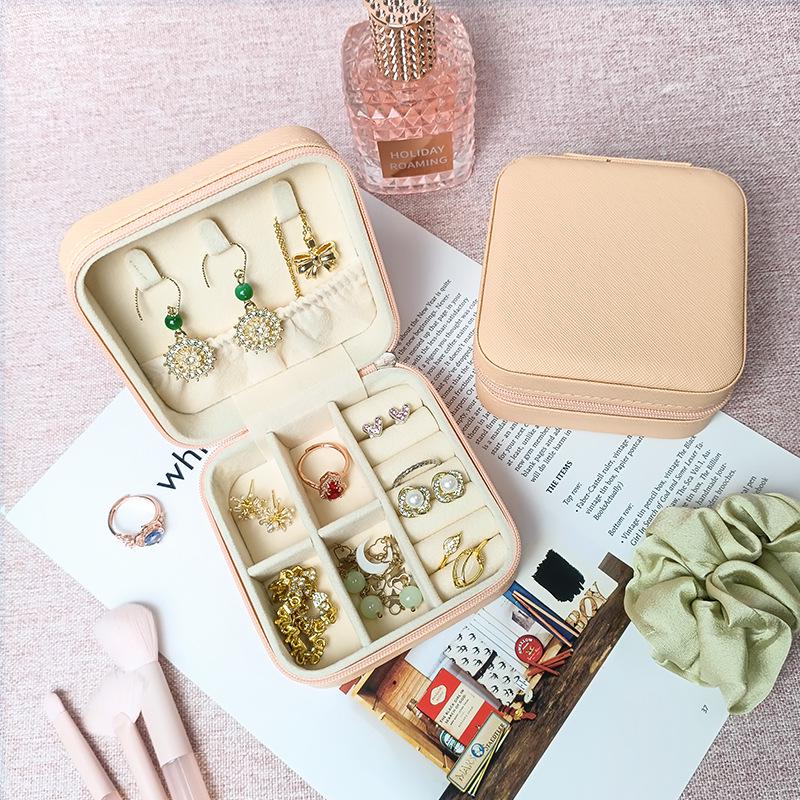 Compact Travel Jewelry Organizer for Ear Studs, Rings, Necklaces, Earrings, and Bracelets