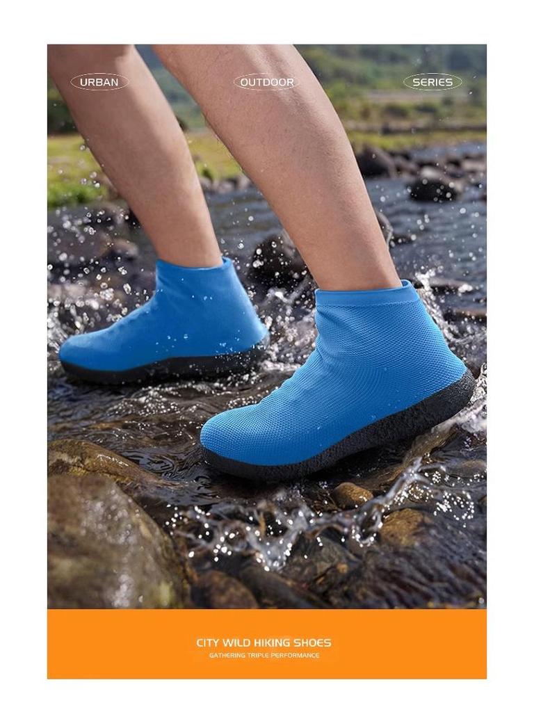 Unisex Waterproof Non-Slip Shoe Covers - Durable and Portable Silicone Rain Boots for Rainy Days, Available for Adults and Children