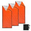 3pcs Emergency Sleeping Bag Thermal Rainproof Windproof Lightweight Survival Sleeping Bag for Camping Hiking Outdoor Envelope Sleeping Bag with Whistl