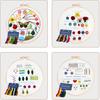 Embroidery Kit for Beginners 4 Sets, Embroidery Kit for Adult Practice Kit for Hand Craft Lover, Starters Cross Stitch Kits with Embroidery Cloth,