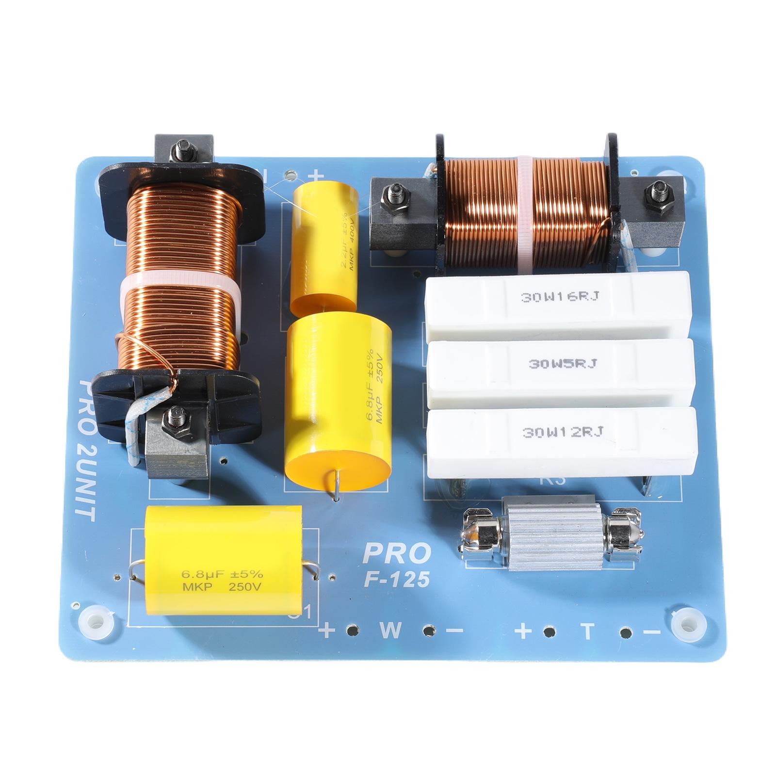 

F125 Мощный 2-полосный кроссовер для динамиков Аудиоразделитель частот Кроссоверы для превосходного звучания