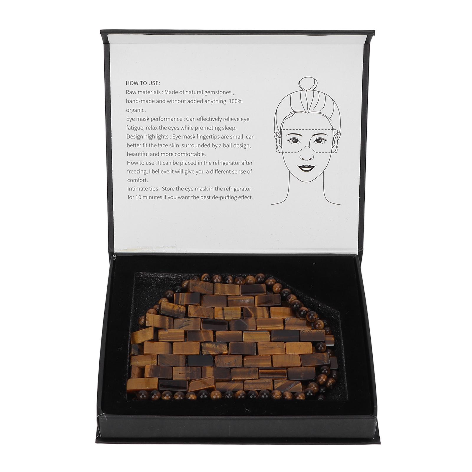 

Нефритова маска для очей Усуває зморшки Сприяє сну Знімає втому Натуральний камінь Маска для очей Тигрове око Yellow tiger eye жовтий