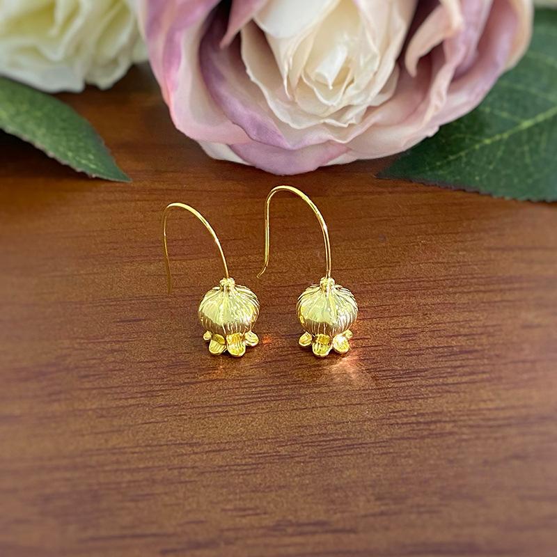 Elegant Lily of The Valley Ear Hook for Women's Light Luxury New Chinese Niche Design New Earrings