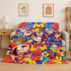 Cartoon Amizing Digtal Circus Pomni Soft Flannel Throw Blanket,Cozy Blanket for Bed,Couch,Sofa,Bedroom,Living Room,Picnic
