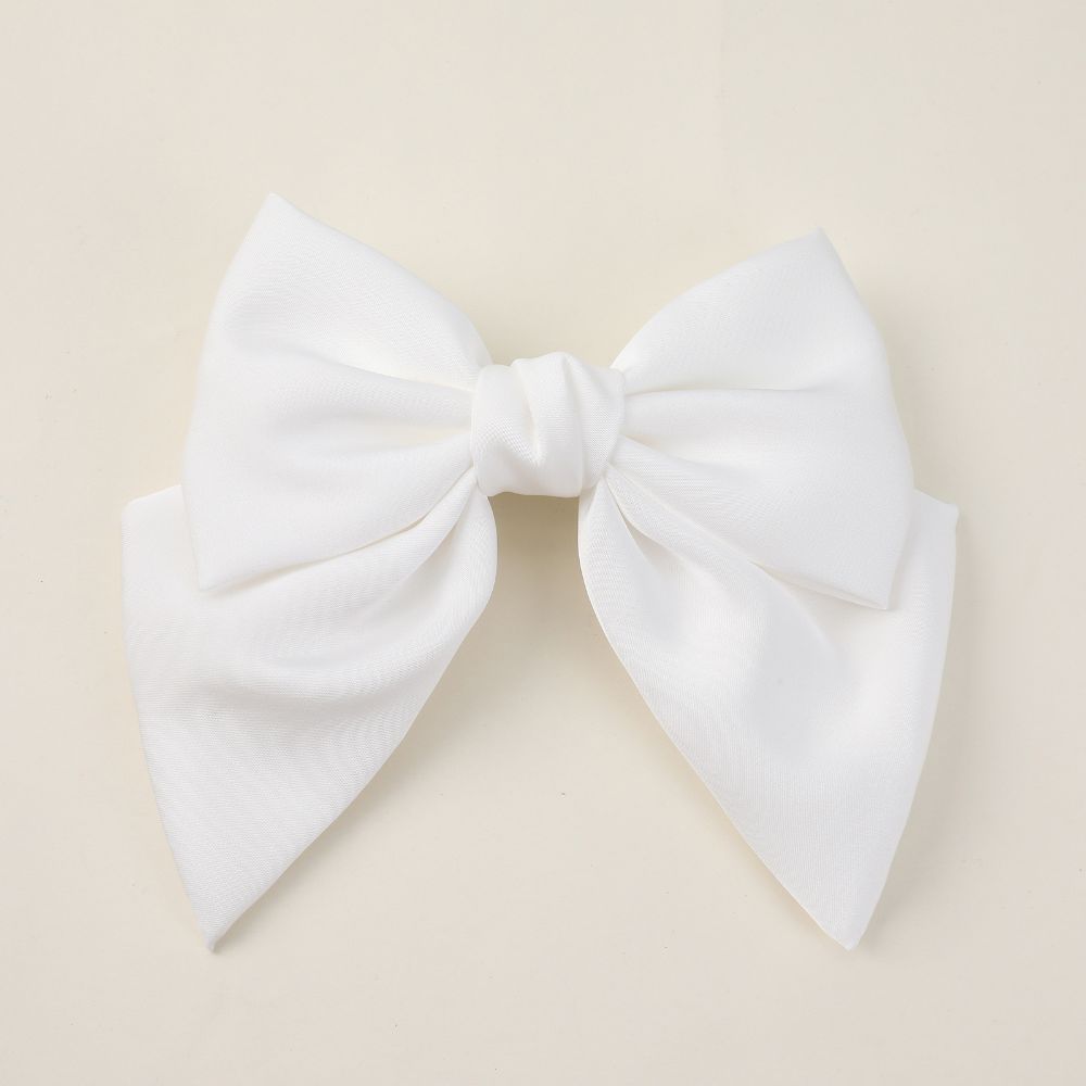 Satin Bowknot Hair Clip Spring Clip Hair Accessory Daily Wear French Hair Bow Clip Girls