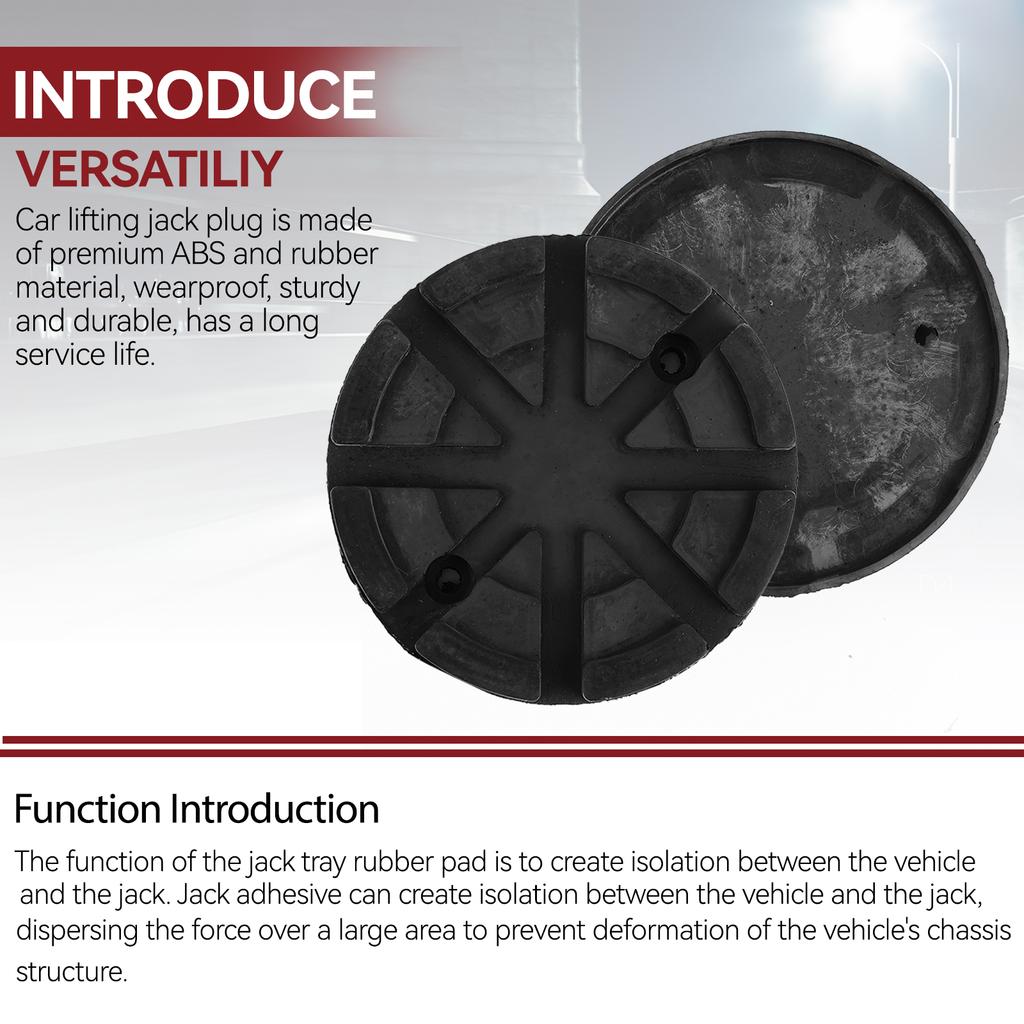 4 Stück Gummipads für Wagenheberständer, 125 mm Durchmesser, Gummipads für Wagenheber, Rahmenschutz, Adapter, Wagenheberwerkzeug, Zubehör