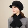 Autumn and winter women's knitted beret wool hat warm thickened versatile face small fashion mother hat women