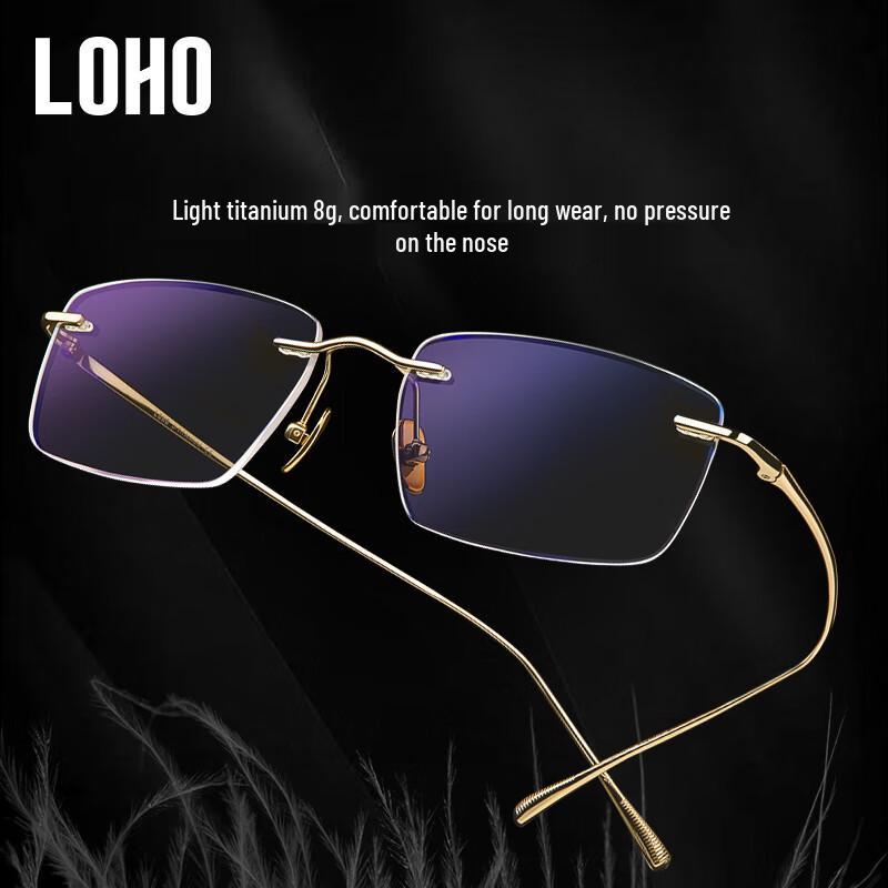 ZEISS Lightweight Titanium Rimless Blue Light Eyeglasses