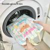Adorable Bear Cartoon Laundry and Sorting Bag for Students - Portable and Washable
