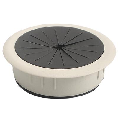 Desk Cord Grommet 60MM Wire Hole Cover with Outlet Port and Threading for Desktop Cable Organization In Office Use