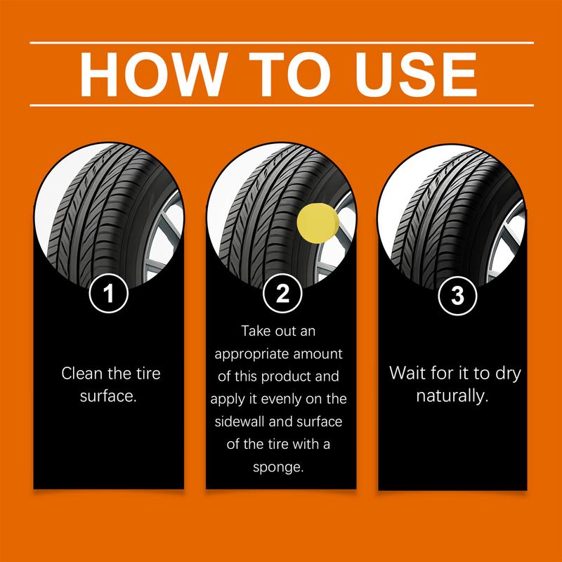 Tire Cleaner And Shine High-Gloss Tire Wax Cleaner Shine Long-Lasting Quick Versatile Protective Car Detailing Supply For
