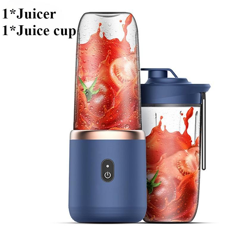 400 ml tragbare elektrische Entsafter 6 Klingen Fruchtsaftbecher USB wiederaufladbare automatische kleine Entsafter Smoothie Mixer Maschine Küchenmaschine