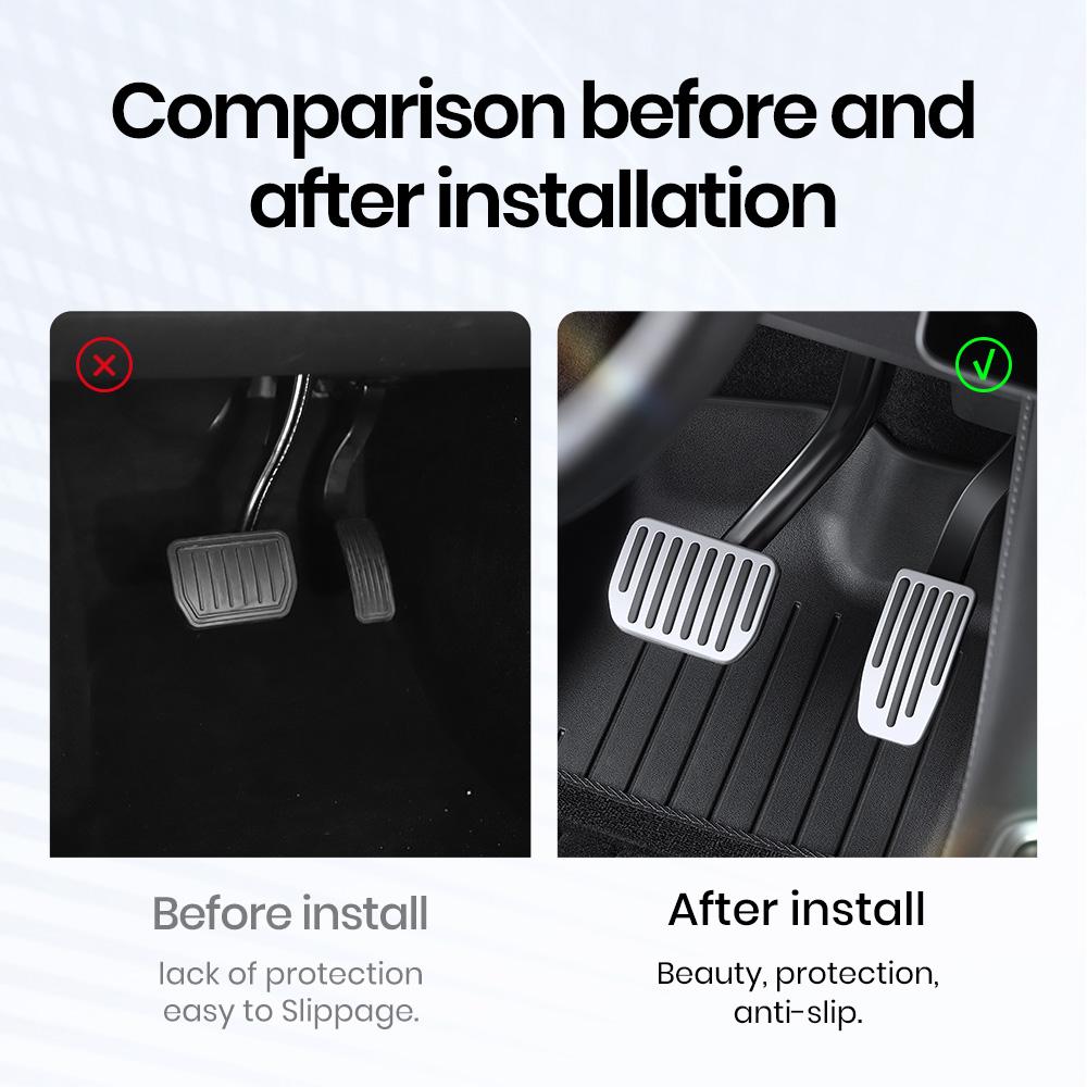 YZ For Tesla Model 3 ModelY 2022-2025 Accelerator Brake Rest Pedal For Car AntiSlip Foot Pedal Pads Covers Model 3 Y Accessories