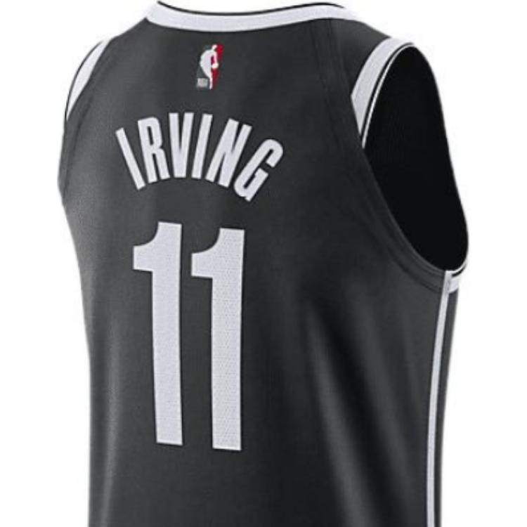 Nike Retro Brooklyn Nets Kyrie Irving No. 11 Fitted Basketball Jersey Men Tops Black AV2615-014