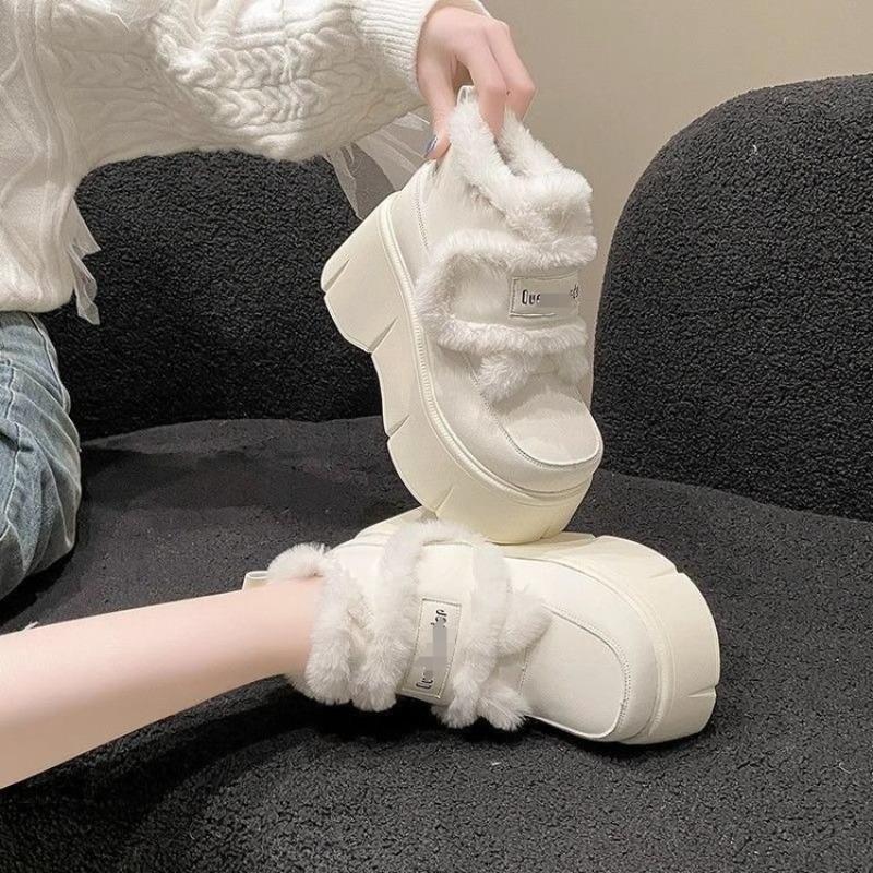 

Зимние детские сапоги-дутики на толстой подошве, увеличивающие рост, новые, пушистые, как хлеб, с утолщенным велюром и хлопком 40