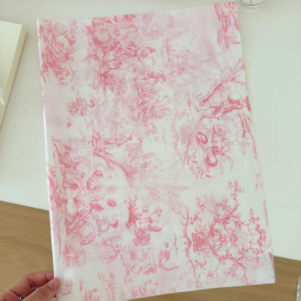 Pink Pearlescent Retro French-Style Gift Wrapping and Clothing Lining Paper
