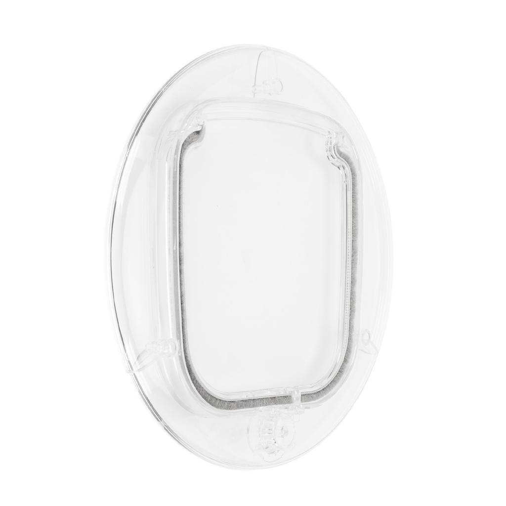 Cat Door for Interior Exterior Doors Transparent 4 Way Locks Silent Brush Strips Strong Magnetic