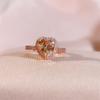 BELLA BOX Fashion Open Rings For Women With Zircon Pink Heart Shape Wedding Luxury Jewelry