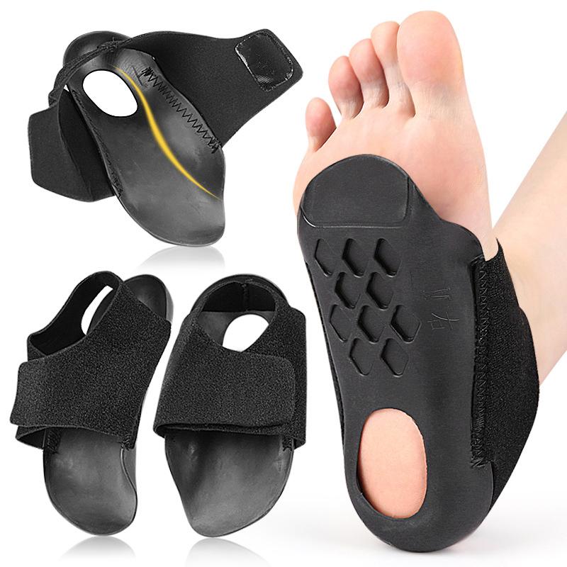 1 Pair Arch Support Sleeve Cushioned Soft Elastic Gel Pad Fabric Arch Sock For Flat Foot Pain Relief Plantar Fasciitis Heel