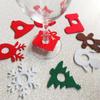 9/45Pcs Christmas Cup Decora Mixed Card Ring Home Decoration Felt Christmas Decor New Year Party Supplies New Year Navidad