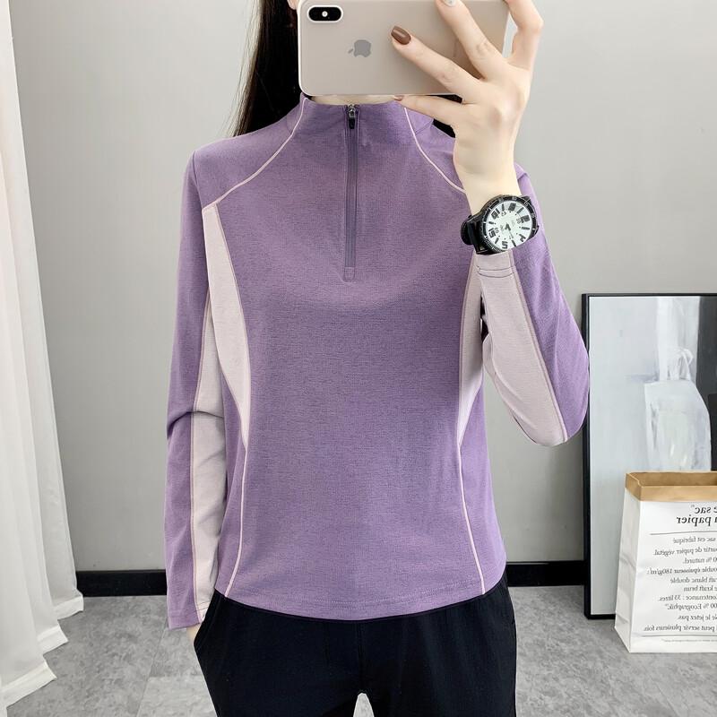 JOHLIN DREAM Women s Color-Block Quick-Dry Long-Sleeve Shirt 3XL