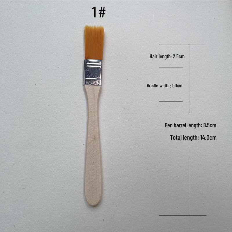 Nylon Bristle Brush with Wood Handle - Versatile for Painting, BBQ, and Cleaning