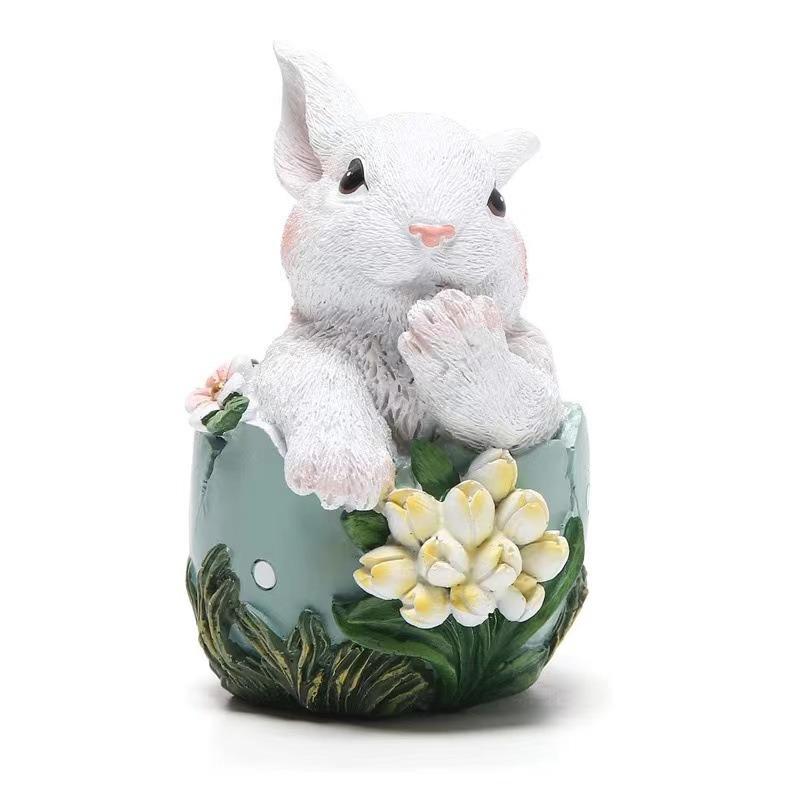 Easter Bunny Hatching Eggs Rabbit Year Decorative Items Easter Bunny Cute Decorative Items for Home Design
