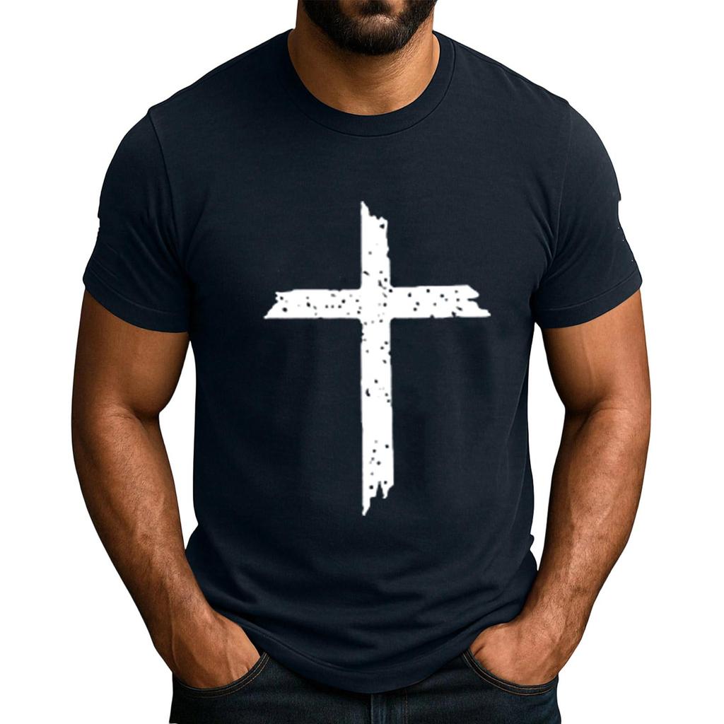 Beliebtes Herren T-Shirt mit Aufdruck, Rundhals, Kurzarm